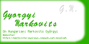 gyorgyi markovits business card
