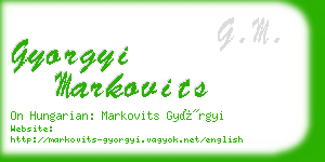 gyorgyi markovits business card